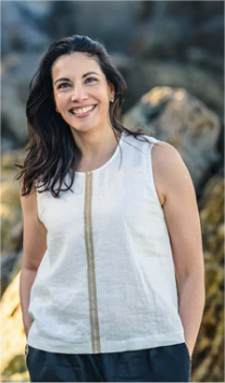 Linen Sleevless Top.